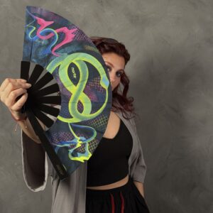 Abanico Uroboros Neon