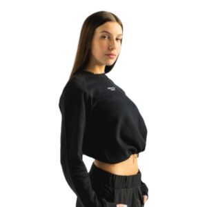 Buzo Crewneck Crop Negro Samples