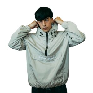 Anorak Extended Logo Beige Vieja Scul