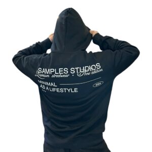 Hoodie Rustico Minimal Black Samples