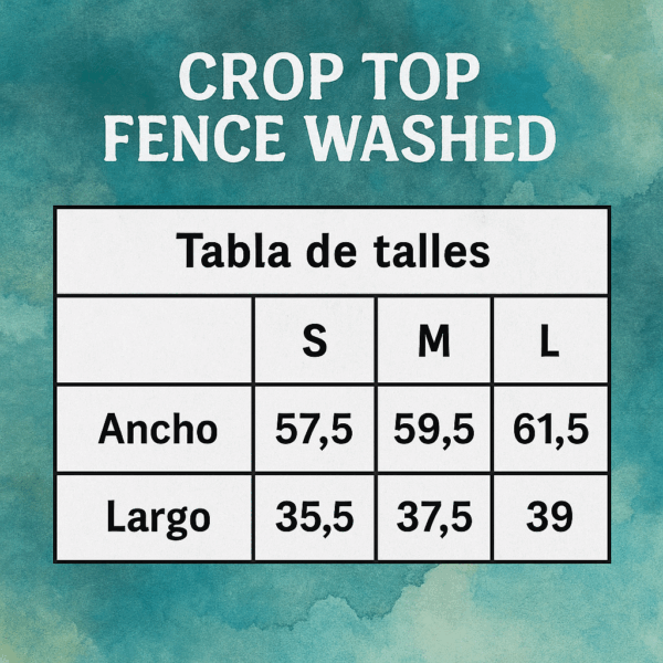 Crop Top Fence Washed Vieja Scul - Imagen 3