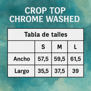 Crop Top Chrome Washed Vieja Scul