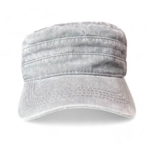 Gorra Vintage Visera Corta Gris Claro