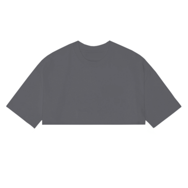 Crop Top Basico Gris Oscuro