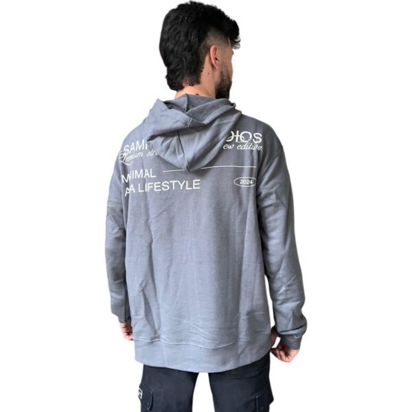 Hoodie Rustico Minimal Grey Samples - Imagen 4