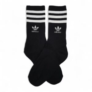 Medias Negras con rayas Blancas ADIDAS