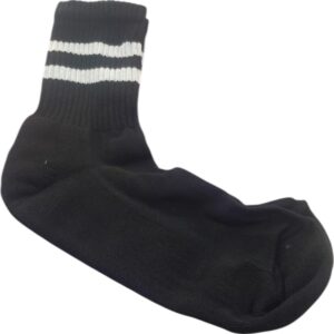 Medias Negras Premium con doble raya blanca