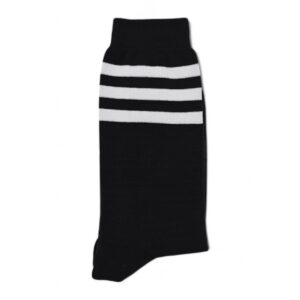 Medias Negras con triple raya blanca