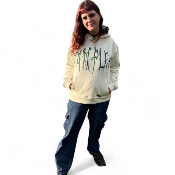 Hoodie Roots Beige con Verde Samples - Imagen 3