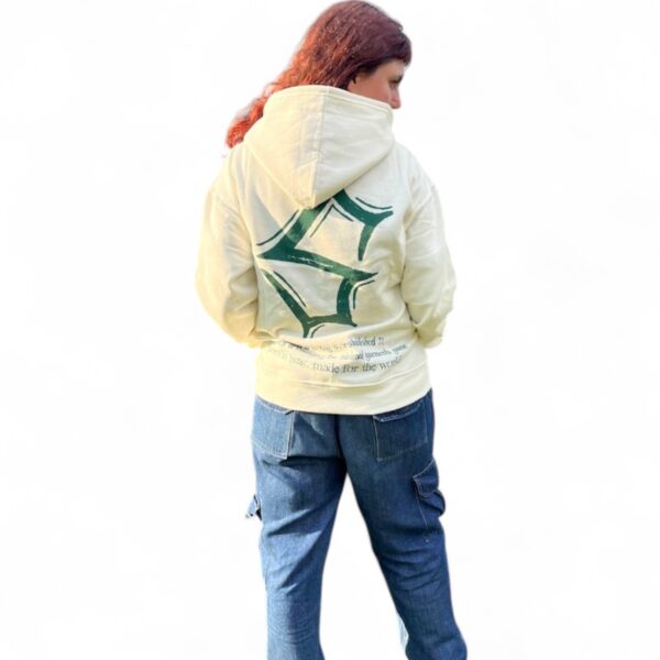Hoodie Roots Beige con Verde Samples - Imagen 2