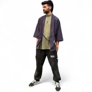 Yukata Kimono Haru-no-Tori de Lino Azul