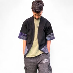 Yukata Kimono Aoki-Tori de Lino Azul