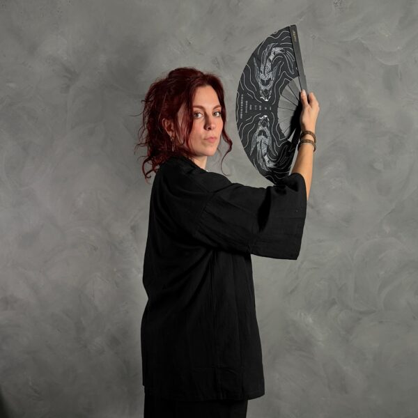 Haori Lino Liso Negro - Imagen 5