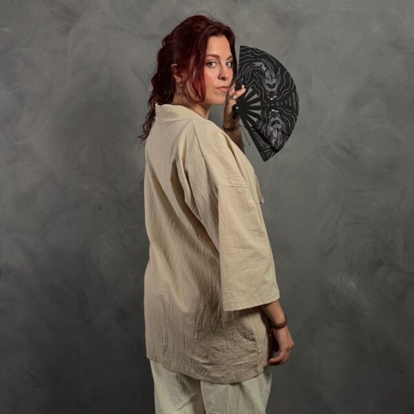 Haori Lino Liso Beige - Imagen 2