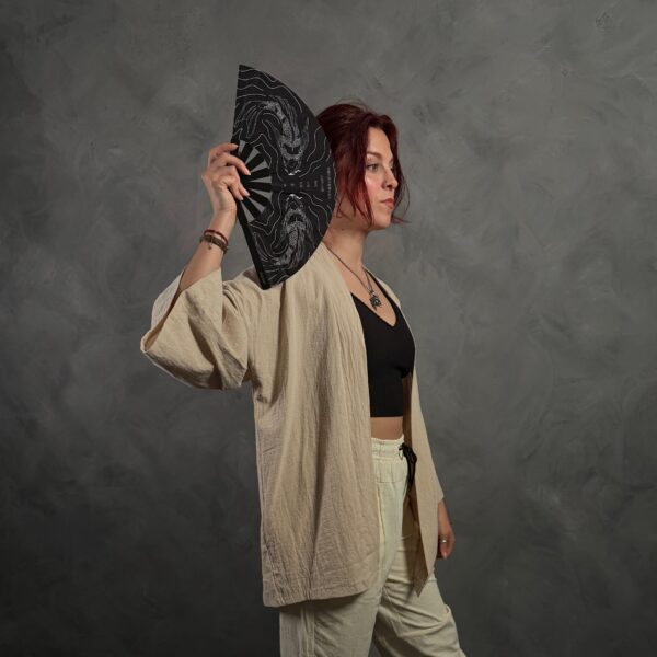 Haori Lino Liso Beige - Imagen 5