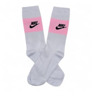 Medias Blancas con franja Rosa NIKE