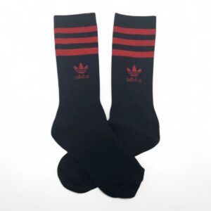 Medias Negras con rayas rojas ADIDAS