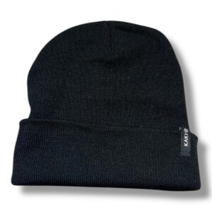 Gorro Liso Etiqueta Negra Kaki