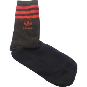 Medias Negras con rayas rojas ADIDAS
