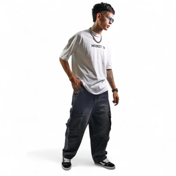 Jean Cargo Baggy Denim Washed Karma - Imagen 6
