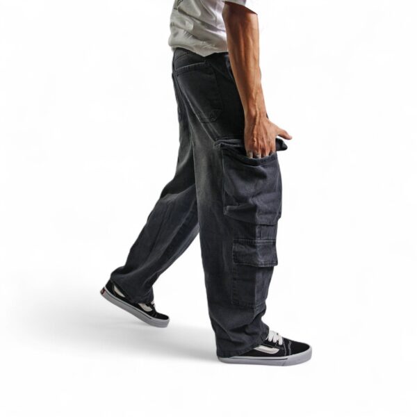 Jean Cargo Baggy Denim Washed Karma - Imagen 4