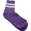 Medias Violetas Premium doble raya blanca - Imagen 2