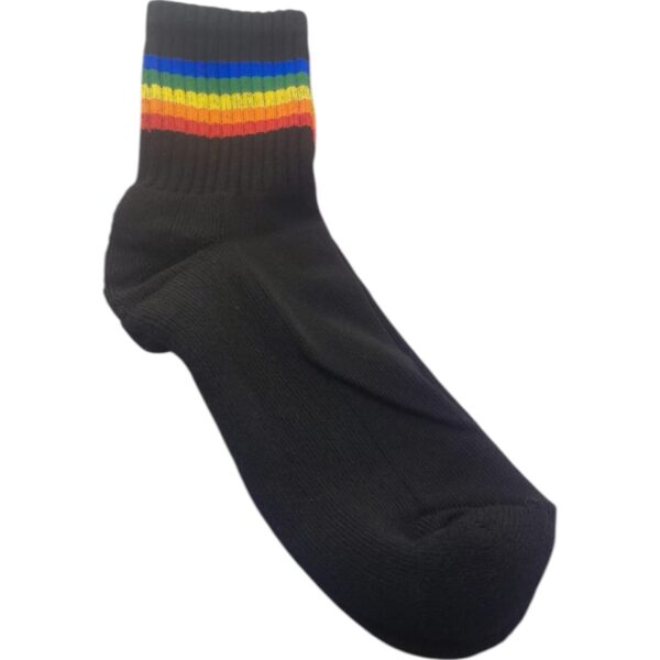 Medias Negras Premium con rayas Arcoiris - Imagen 2