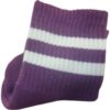 Medias Violetas Premium doble raya blanca