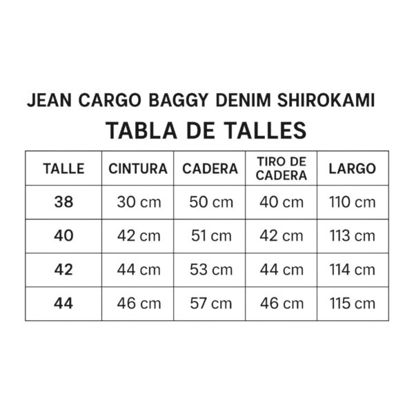 Jean Cargo Baggy Denim Shirokami - Imagen 7