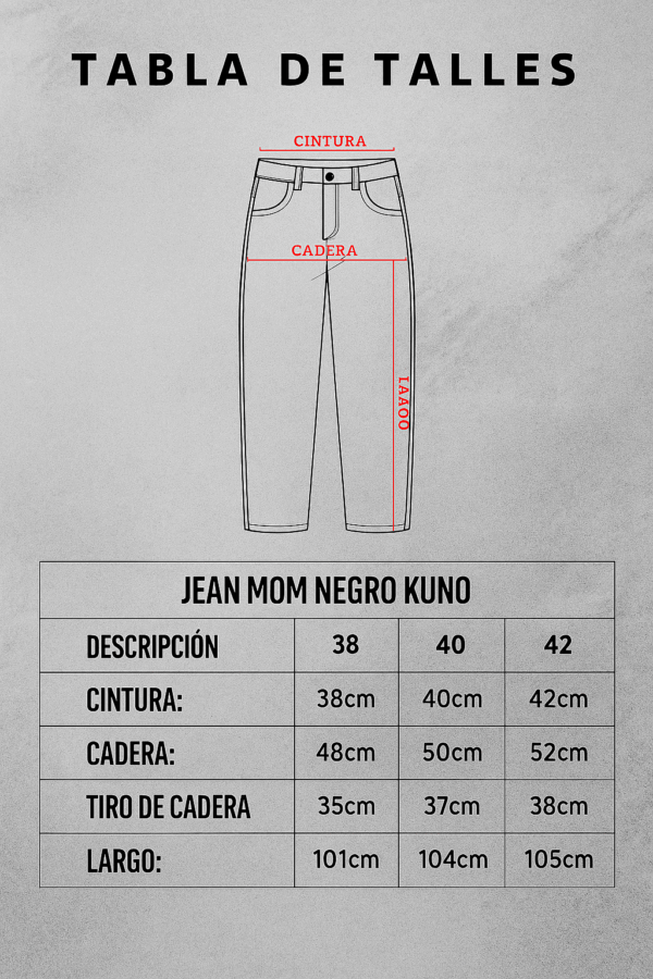 Jean Mom Recto Kuro - Imagen 7