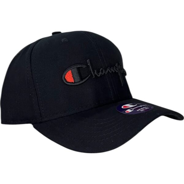 Gorra Champions Negra con Negro - Imagen 2