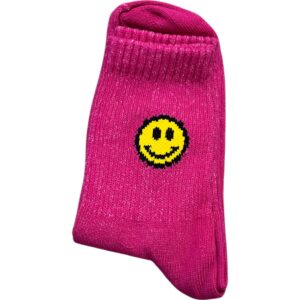 Medias Fucsias con Carita Feliz