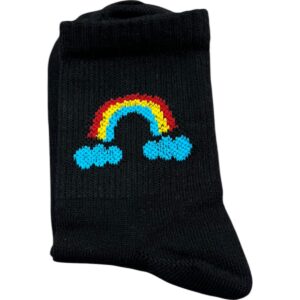 Medias Negras con ArcoIris