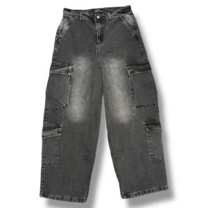Jean Cargo Baggy Denim Washed Karma