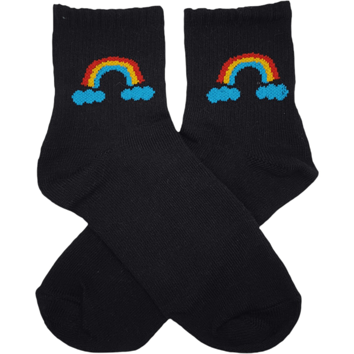 Medias Negras con ArcoIris