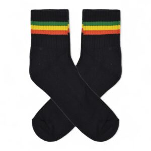 Medias Negras Premium con rayas Jamaica