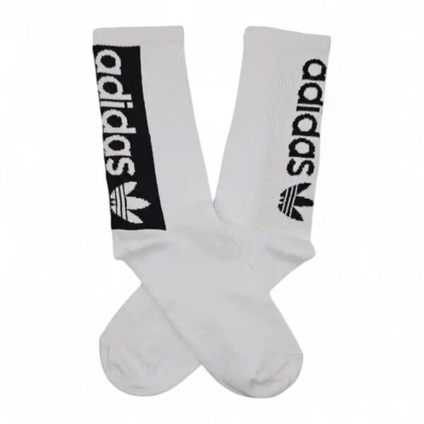 Medias base blanca con franja negra ADIDAS