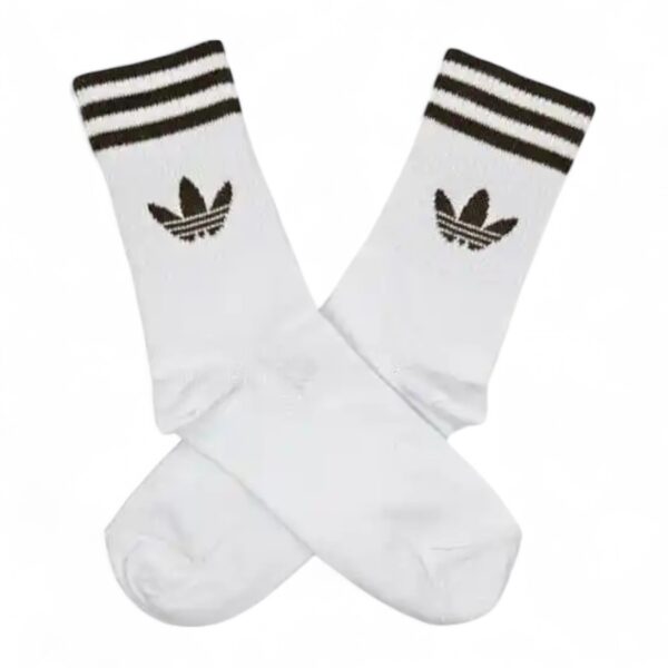 Medias Blancas con rayas Chocolate ADIDAS