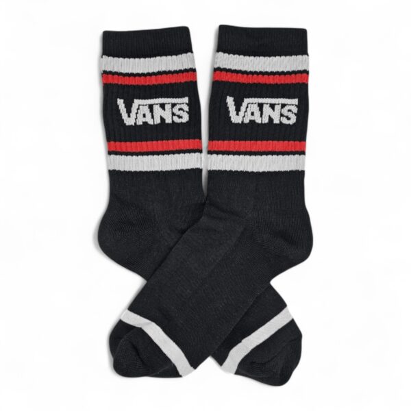 Medias Negras Premium con blanco y rojo VANS