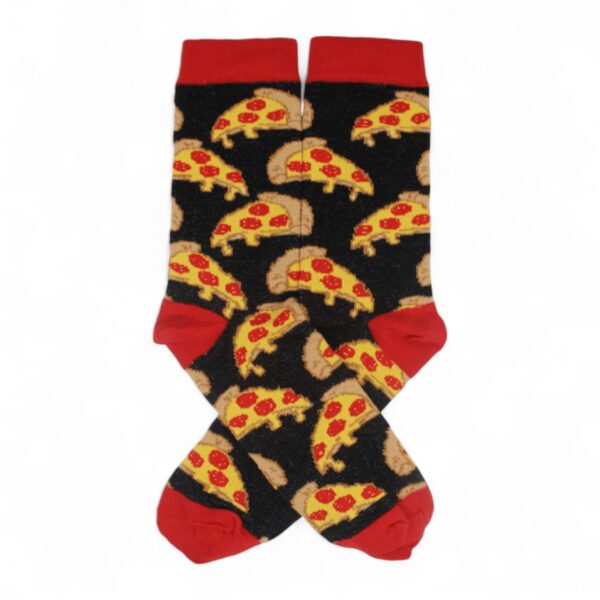 Medias Negras con Rojo Pizza