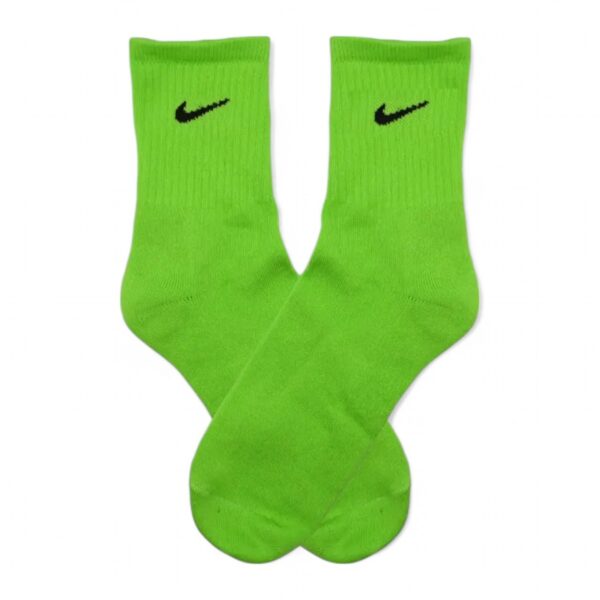 Medias Premium Verde Flúor con negro NIKE