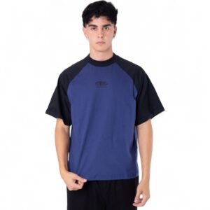 Remera Raglan Azul con Negro