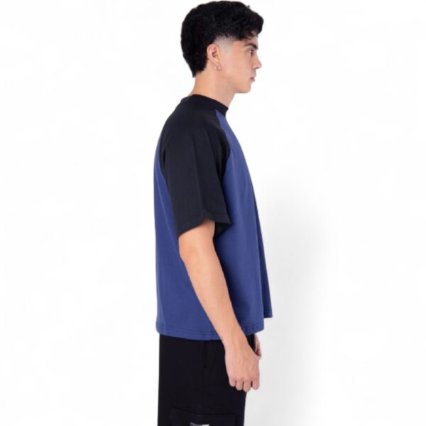 Remera Raglan Azul con Negro - Imagen 4