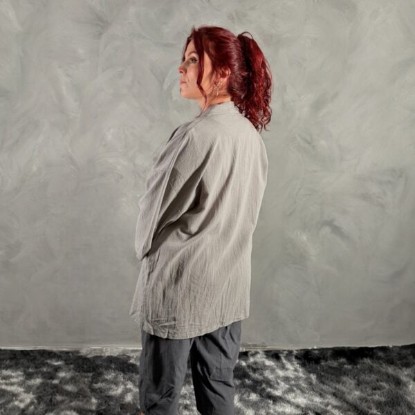 Haori Lino Liso Gris - Imagen 3