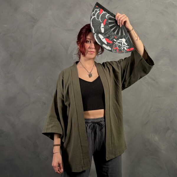 Haori Lino Liso Verde - Imagen 3