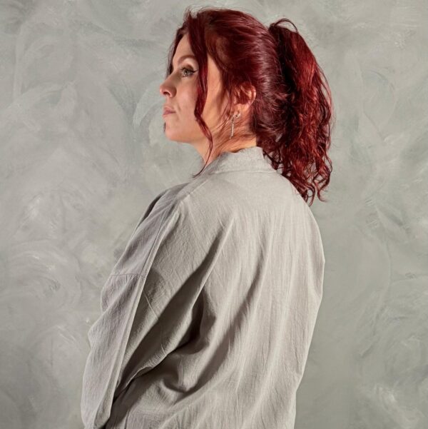 Haori Lino Liso Gris - Imagen 4