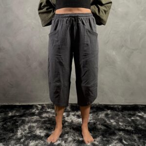 Pantalon de Lino Liso Gris