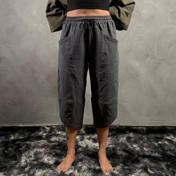 Pantalon de Lino Liso Gris