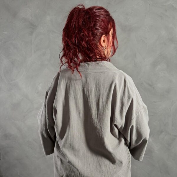 Haori Lino Liso Gris - Imagen 2
