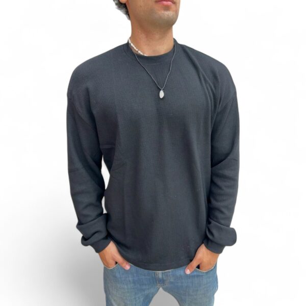 Sweater Waffle Negro - Imagen 4